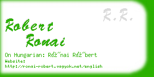 robert ronai business card